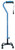 Airgo Comfort-Plus Blue Adjustable Quad Cane with Small Quad Base