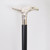 Silver Plated Brass Alligator Handle Walking Cane