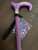 Ladies Purple Pearl Diamond and Rhinestone Blingy Adjustable Cane