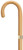 Solid Northern Ash Men's Crook Handle with Gold plated Band Malacca Finish Walking Cane
