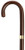 Northern ash Men's Crook Handle with Glod plated Band Castania Finish Walking Cane