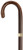Premium Northern Ash Crook Handle with Gold plated Band Ebony Finish Walking Cane