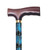 Ladies Adjustable Folding Turquoise Peacock Print Walking Cane Ladies Adjustable Folding Turquoise Peacock Print Walking Cane