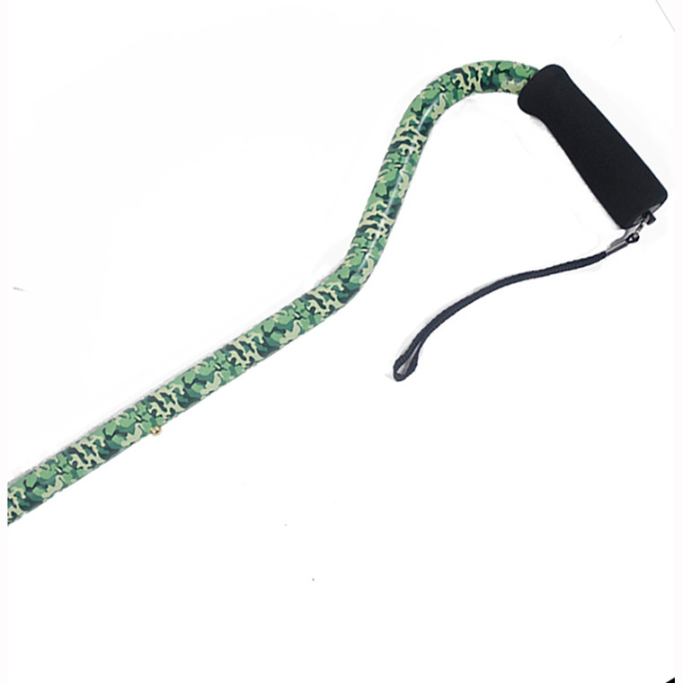 Offset Handle Aluminum Cane - Lite Camouflage