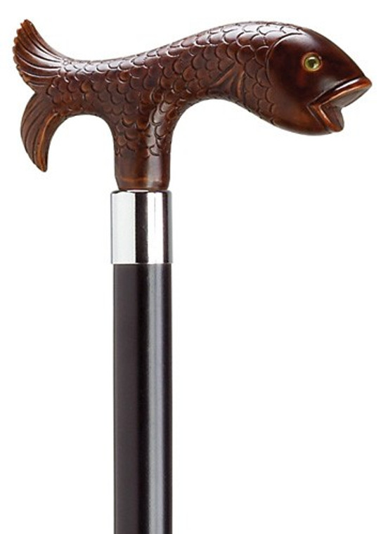 European Fish Derby Shape Handle Cane