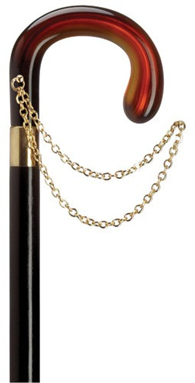 Decorative European Ladies Crook Handle With Gold Chain