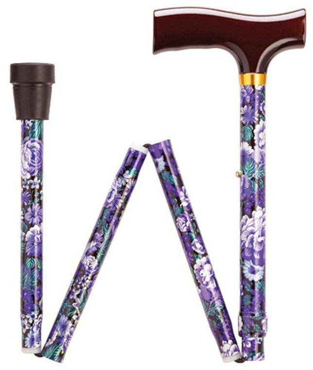 Mauve floral cane