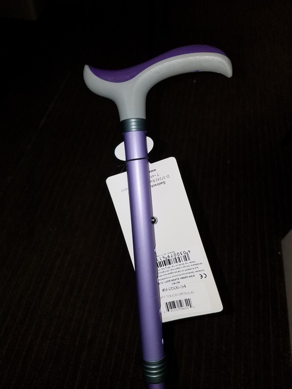 Ladies Soft Grip Handle Slim Adjustable Walking CaneLilac Exquisite