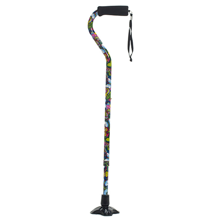 Ladies Offset Handle Self Standing Tip Butterfly Cane