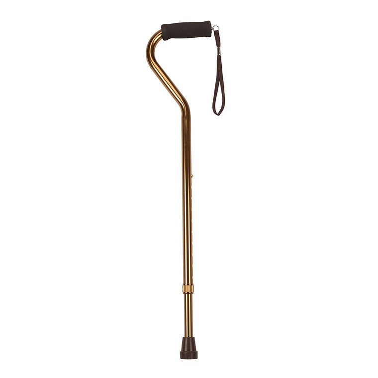 Drive Medical Offset Handle Aluminum Adjustable Bronze Walking Cane