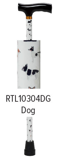 Dogs Print Aluminum Adjustable Folding Cane