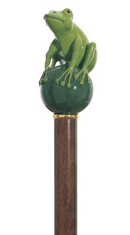 Green Frog Prince  Handle Walking Cane