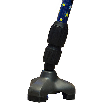  Self Standing Base Suspension Swivel Tri Tip Fits  5/8" or 3/4" Walking Cane Tip