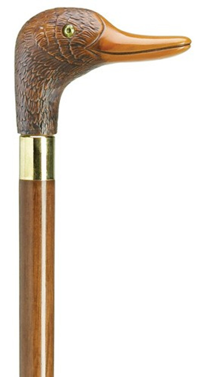 Brown Duck Head Handle Cane