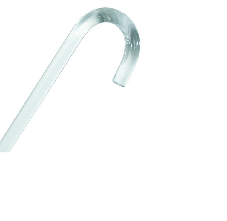 Clear Lucite Tourist Crook Style Handle Unisex Cane