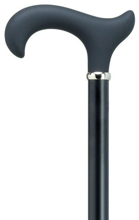 Ergonomic Men's Aluminum Soft Touch Black Walking Cane