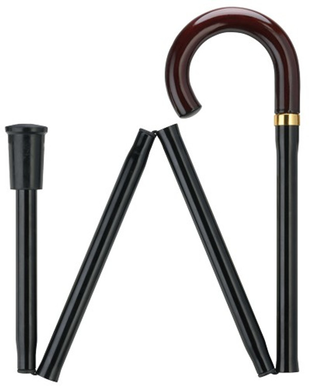 Crook Handle Adjustable Folding Cane