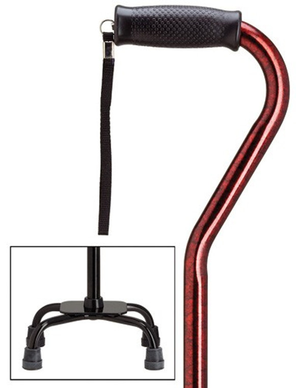 Red Granite Quad-Cane