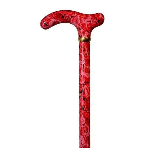 Pink Rose Ladies Floral Walking Cane - Exquisite Canes