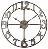 Uttermost Delevan 32" Metal Wall Clock
