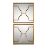 Uttermost Misa Gold Square Mirrors S/2