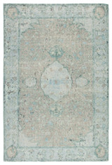 Jaipur Living Alessia Hand-Knotted Bordered Aqua/ Beige KAI02