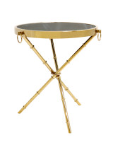 Pasargad Home Vicenza Collection Side Table, Gold