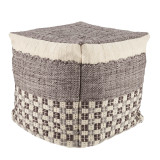 Jaipur Living Vilano-Seaton VLA03 Gray Indoor/Outdoor Pouf