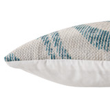 Jaipur Living Groove by Nikki Chu-Cymbal GRN07 Teal Indoor/Outdoor Pillow