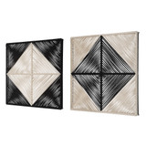 Uttermost Seeing Double Rope Wall Squares, S/2