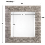 Uttermost Cressida Distressed Silver Square Mirror