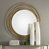 Uttermost Whirlwind Gold Round Mirror