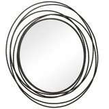 Uttermost Whirlwind Black Round Mirror