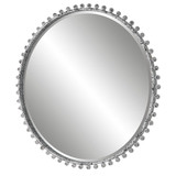 Uttermost Taza Aged White Round Mirror