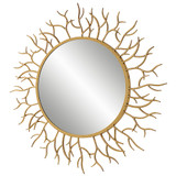 Uttermost Into The Woods Gold Round Mirror