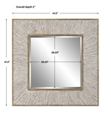 Uttermost Wharton Whitewashed Square Mirror