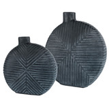 Uttermost Viewpoint Aged Black Vases, Set/2