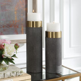 Uttermost Wessex Gray Candleholders, S/2