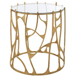 Uttermost Ritual Round Gold Side Table