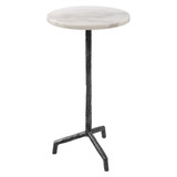 Uttermost Puritan White Marble Drink Table