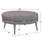 Uttermost Blake Modern Taupe Ottoman