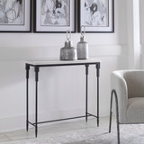 Uttermost Bourges White Marble Console Table