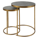 Uttermost Aragon Brass Nesting Tables, S/2