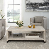 Uttermost Bosk White Washed Coffee Table