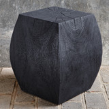 Uttermost Grove Black Wooden Accent Stool