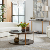 Uttermost Palisade Round Wood Coffee Table