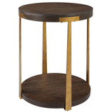 Uttermost Palisade Round Wood Side Table