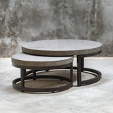 Uttermost Aiyara Gray Nesting Tables, S/2