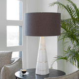 Uttermost Citadel White Marble Table Lamp