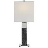 Uttermost Pilaster Black Marble Table Lamp